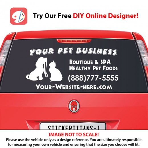 Rear Glass  Decal - Pet Services 2